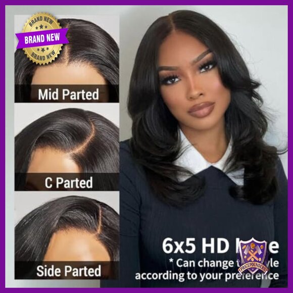 Human Hair Wig Glueless HD Lace Front Bob Pre Plucked Pre Cut 16 Inches